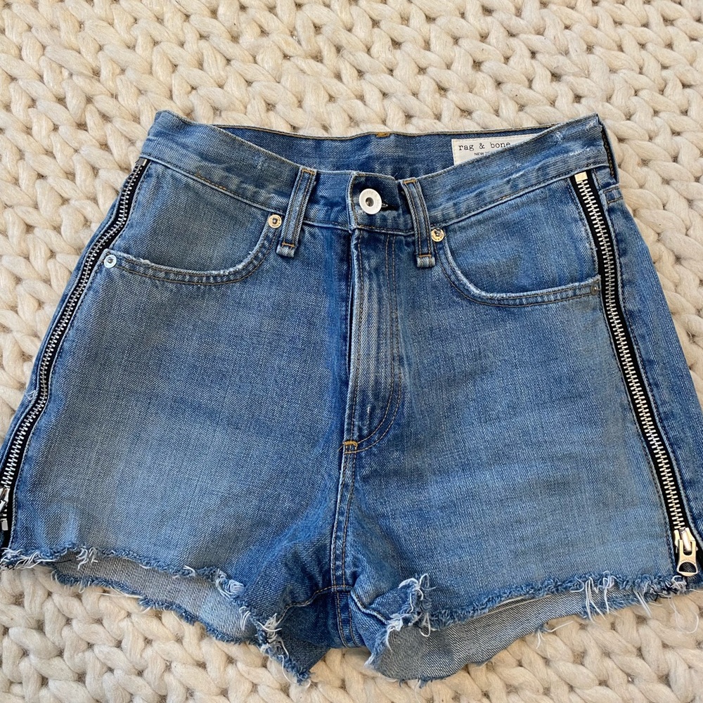 Rag and Bone Shorts with Zipper Details